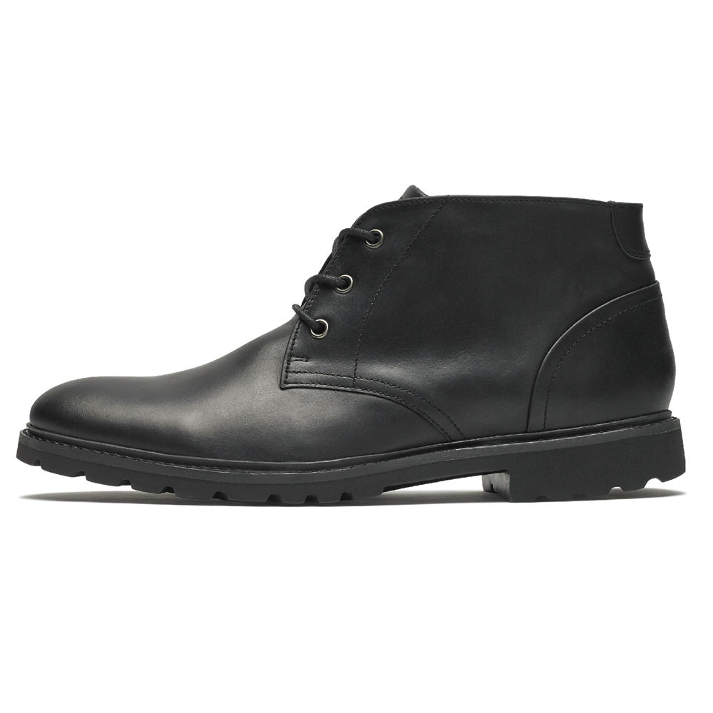 Botas Rockport Hombre Mexico - Sharp & Ready Chukka Negros - NLWYI1250